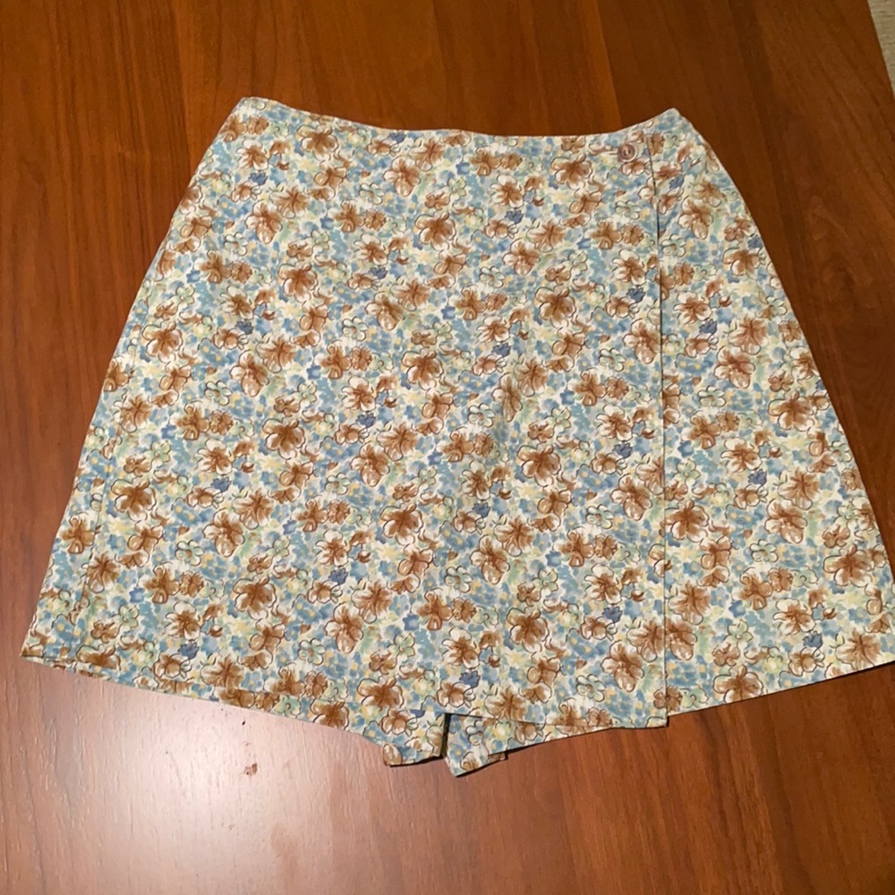 Flower Print Skort